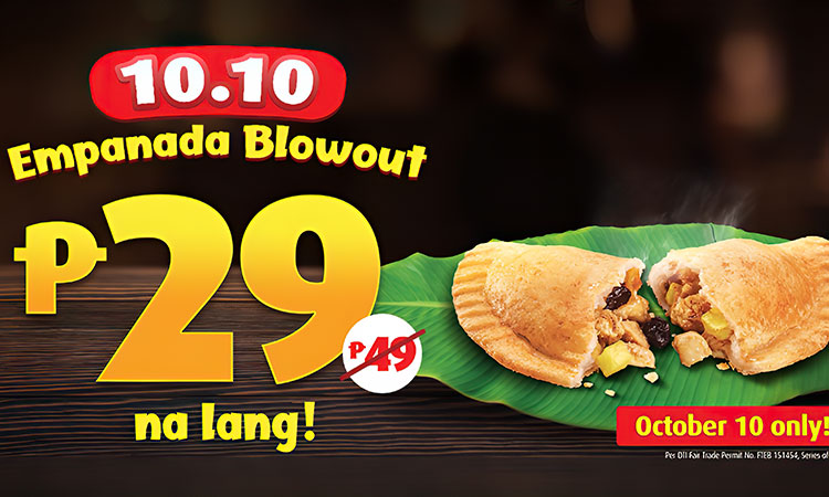 THIS 10.10 ONLY: Enjoy Mang Inasal Empanada for ₱29!